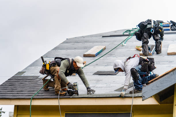 Professional Gutter Installation technician working in McKinney, TX